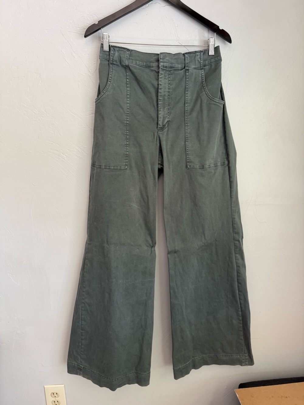 Lila Ryan Alessia Deep Forest Wide Leg Utility Pants Size 16
